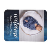 Welkom Waterverf Birth Announding Magnet Magneet (Horizontaal)
