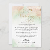 Welkom waterverf Gold Confetti Wedding (Voorkant)