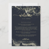 Welkom waterverf Gold Splash Wedding (Voorkant)