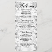 Welkom Weddenschap Silver Floral Elegant Programma (Voorkant)