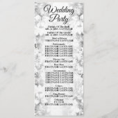 Welkom Weddenschap Silver Floral Elegant Programma (Achterkant)