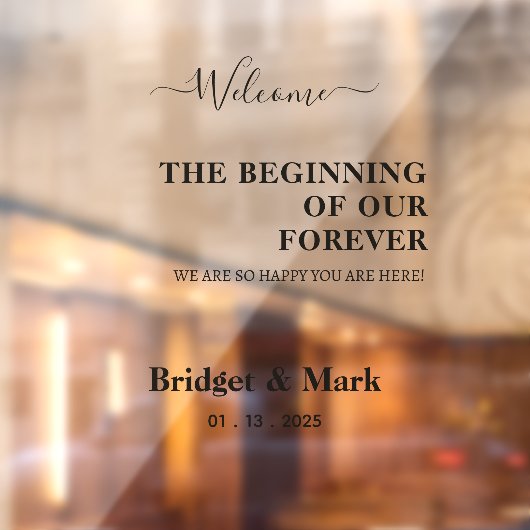 Welkom Wedding Mirror Decal Selfie Script Fonts (Vel 2)