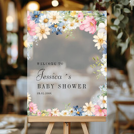 Welkom! Wildflower, Baby shower Acryl Bord