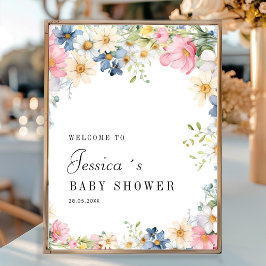Welkom! Wildflower, Baby shower Poster
