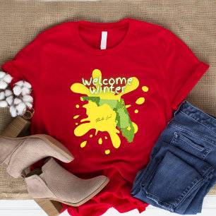 Welkom Winter Grappig Florida Resident Snowbird T-shirt