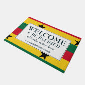 WELKOM WORDT VERZONDEN | vlag van GHANA Deurmat (Schuin)