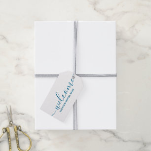 Welkom Zee Blue Business Gift Label Cadeaulabel