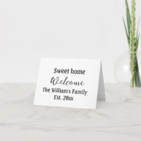 Welkom zoete thuis voeg familienaam jaar opgericht