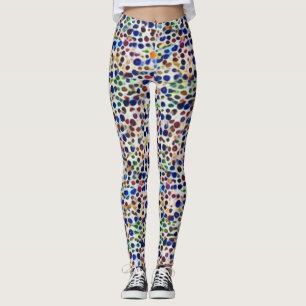 Welkom zomerkleurrijke levendige doodle art patroo leggings