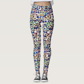Welkom zomerkleurrijke levendige doodle art patroo leggings