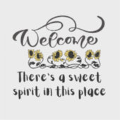 Welkom Zonnebloem Sticker (Voorkant)