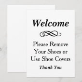 Welkom Zwart en Wit Graag Schoenen Uitdoen (Voorkant / Achterkant)