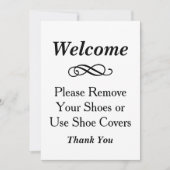 Welkom, zwart en wit. Verwijder de schoenen (Voorkant)