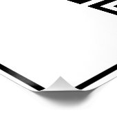 Welkom Zwart-wit QR Code Scan voor Menu Perfect Poster (Hoek)