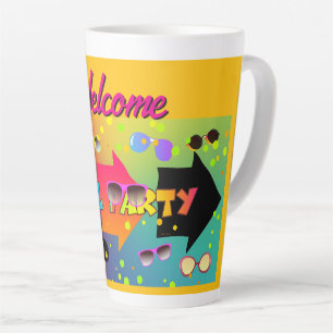 Welkom Zwembad Feest Geel Latte Mok