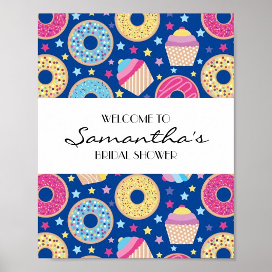 Welkombord Cupcakes & Donuts Poster (Voorkant)