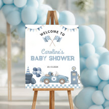 Welkombord voor feestelijke babyborrel met jongens
