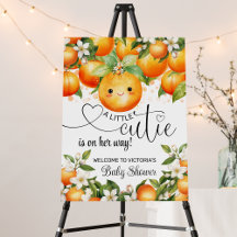 Welkombord voor Little Cutie Citrus-babyfeestje
