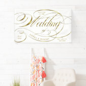 Welkome Elegant Gold Curved Script Banner (Insitu)
