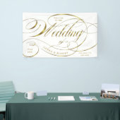 Welkome Elegant Gold Curved Script Banner (Beurs)