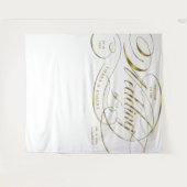 Welkome Elegant Gold Curved Script Banner Wandkleed (Voorkant (horizontaal))