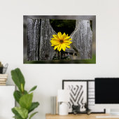 Welkome gele bloem poster (Thuiskantoor)
