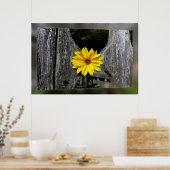 Welkome gele bloem poster (Keuken)