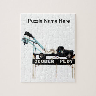 Welkome Teken van de Vrachtwagen van de Mijnbouw Legpuzzel
