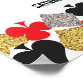 Welkomposter Vegas Casino Goud Trouwposter Poster (Hoek)