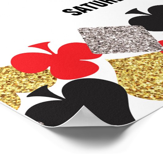 Welkomposter Vegas Casino Goud Trouwposter Poster (Hoek)