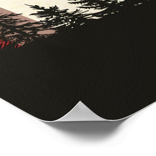 Welkomsposter voor babyfeest met houthakkersbeer poster (Hoek)