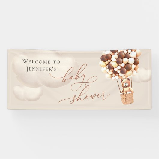 Welkomstbanner Beer Baby shower Spandoek (Horizontaal)