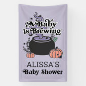 Welkomstbanner voor Baby van halloween Brewing Bab Spandoek (Verticaal)