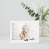 Welkomstbericht Baby Rustic Woodland (Staand voorkant)