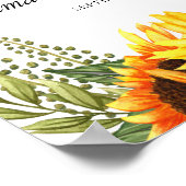 Welkomstbloemen voor bruiloft poster (Hoek)