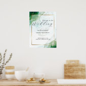 Welkomstbord Kelly Green Alcohol Ink Poster (Keuken)