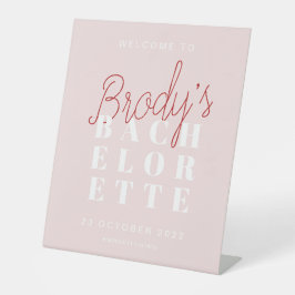 Welkomstbord van Bachelorette Party - Brody Reclamebord Met Voetstuk