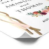 Welkomstbord van de brustige Bourgogne Poster (Hoek)