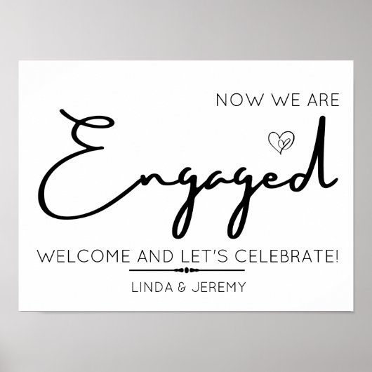 Welkomstbord van de partij poster (Voorkant)