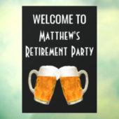 Welkomstbord van de Pensioenpartij op biermerken Raamsticker (Vel 3)