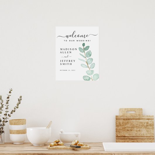 Welkomstbord van het elegyptus Leaf Weddenschap Poster (Keuken)