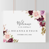 Welkomstbord van het flinterbotanische bruiloft va poster