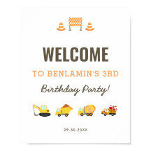 Welkomstbord van Truck Birthday
