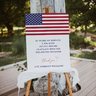 Welkomstbord voor Amerikaanse Militairen na hun pe Poster