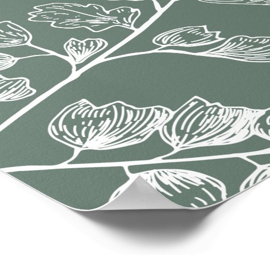 Welkomstbord voor bruidsdouche in varenbos poster (Hoek)