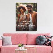 Welkomstbord voor de bruiloft op canvas afdruk (Insitu (Woonkamer))