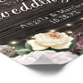 Welkomstbord voor hout poster (Hoek)