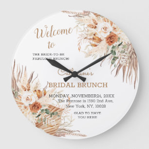 Welkomstbord Wandklok voor Boho Vrijgezellenfeest Grote Klok