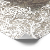 Welkomstbord zonnebloem Rustic Fall Wedding Poster (Hoek)