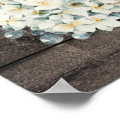 Welkomstbordkleuren pompoen en houten bruiloft poster (Hoek)